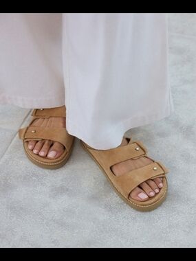 Jenni Kayne Suede Hutton Slide Sandal Size 38/8